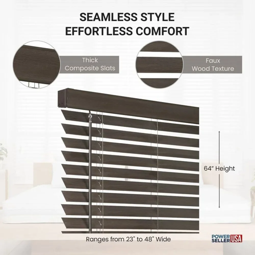 PowerSellerUSA Cordless Window Blinds, Privacy & Room Darkening 2